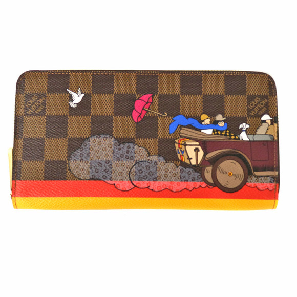 Louis Vuitton Zippy Long Wallet Damier Ebene LV Brown - Picture 1 of 6